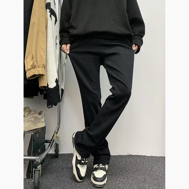 Men'S Fashion Jeans And Boots - Jeans déchirés noirs pour hommes de