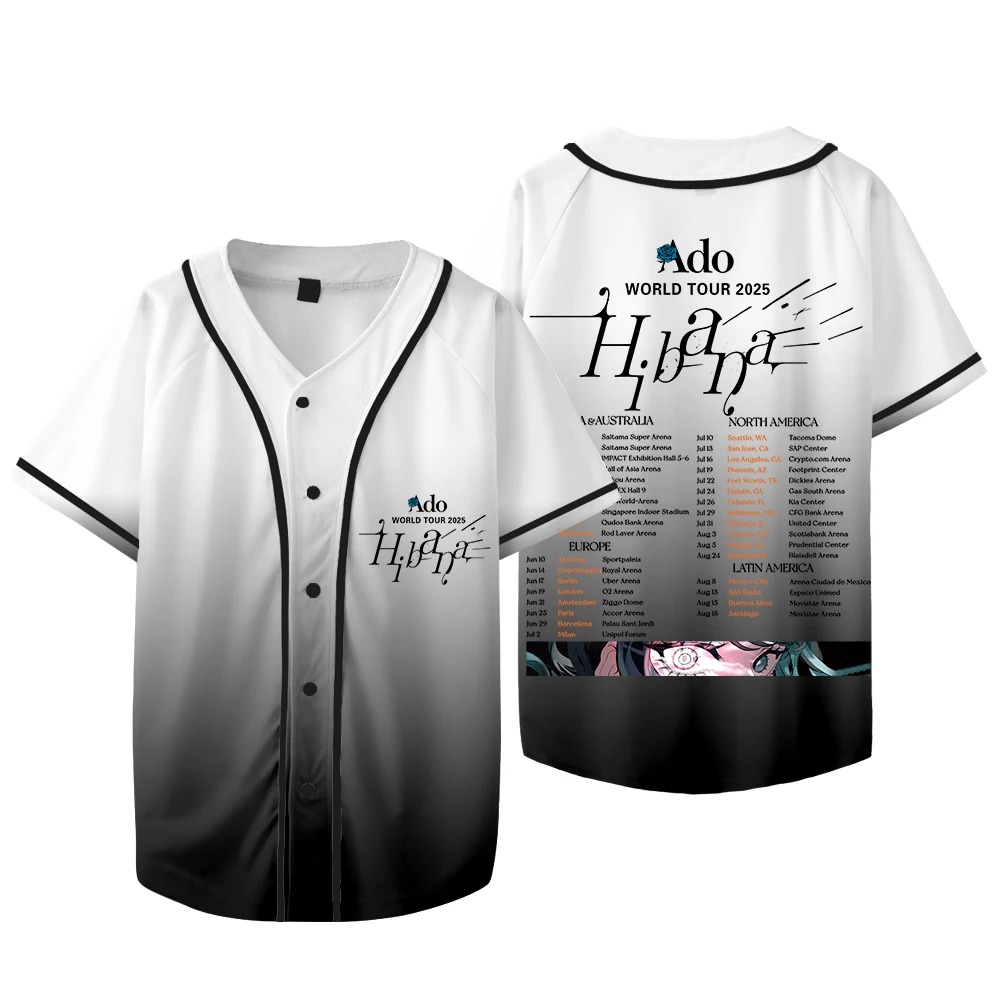 Mens Fashion Baseball Jersey - Ado Hibana World Tour Merch –