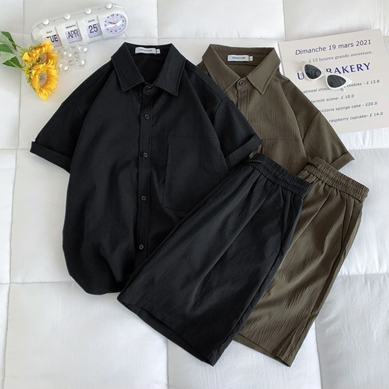 Linen Shirt Summer - ​ Ensemble chemise et short en