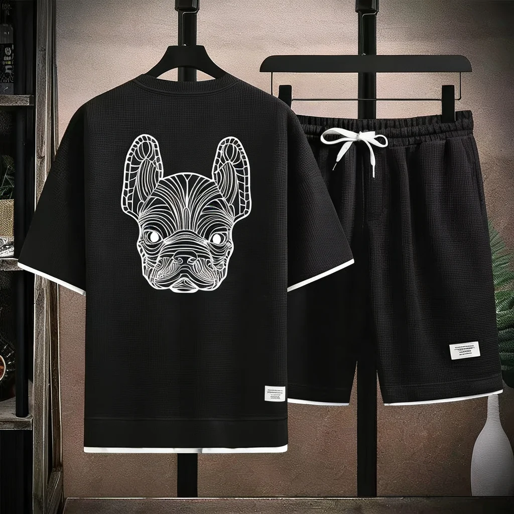 Mens Fashion Wear - Ensemble t-shirt et short à manches