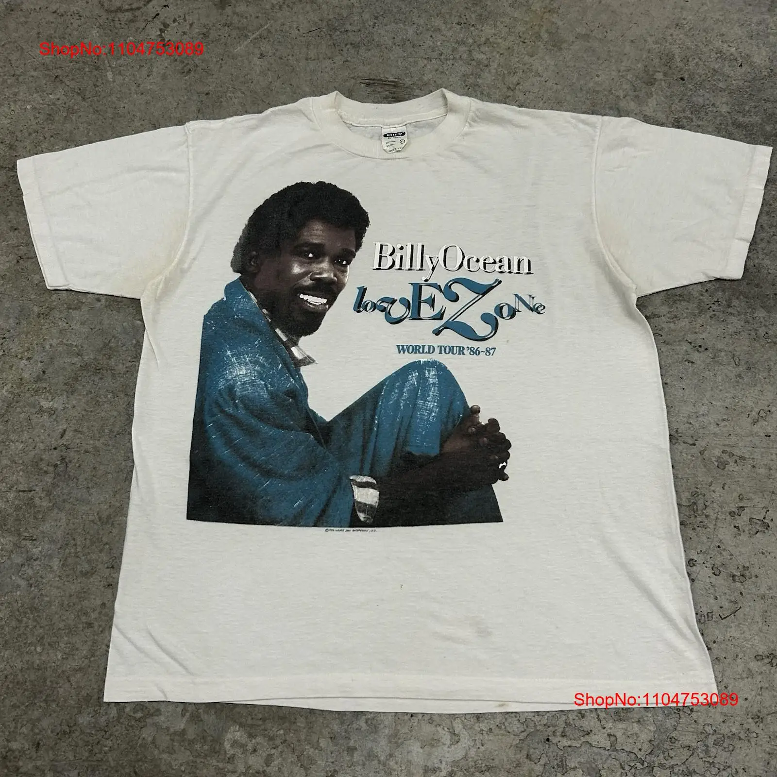 Xl Men'S Fashion - Vintage années 80 Billy Ocean Band