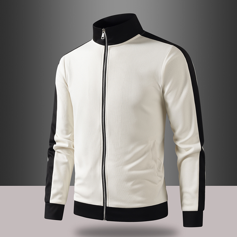 Mens Fashion Baseball Jersey - Veste de survêtement zippée à col
