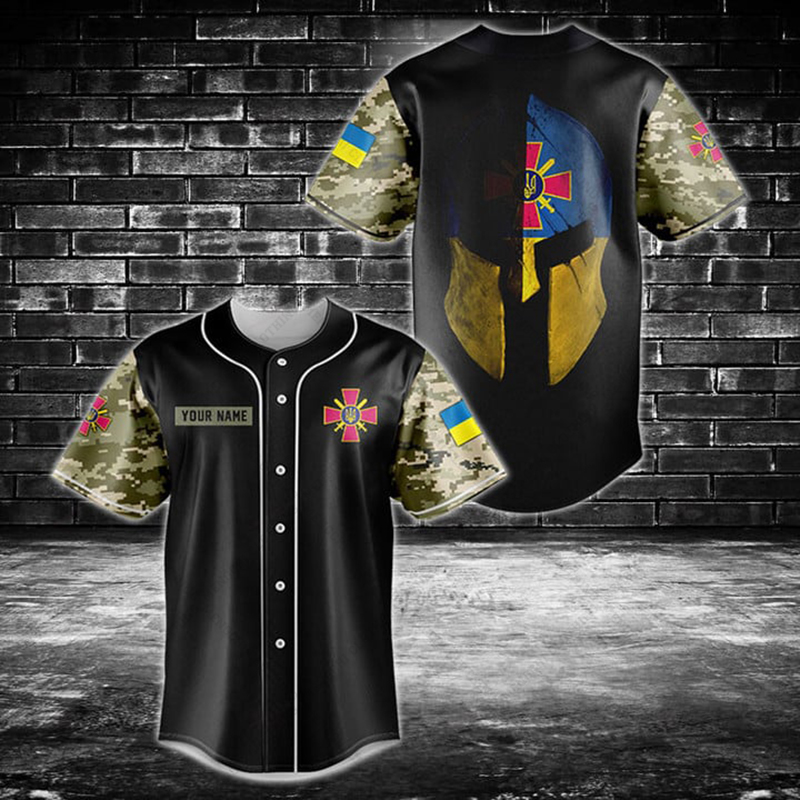 Mens Fashion Baseball Jersey - T-shirt à Boutons Personnalisé avec Motif