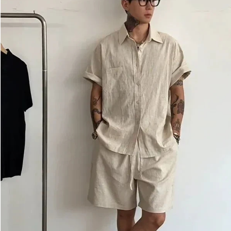 Linen Shirt Summer - Ensemble 2 pièces en lin et