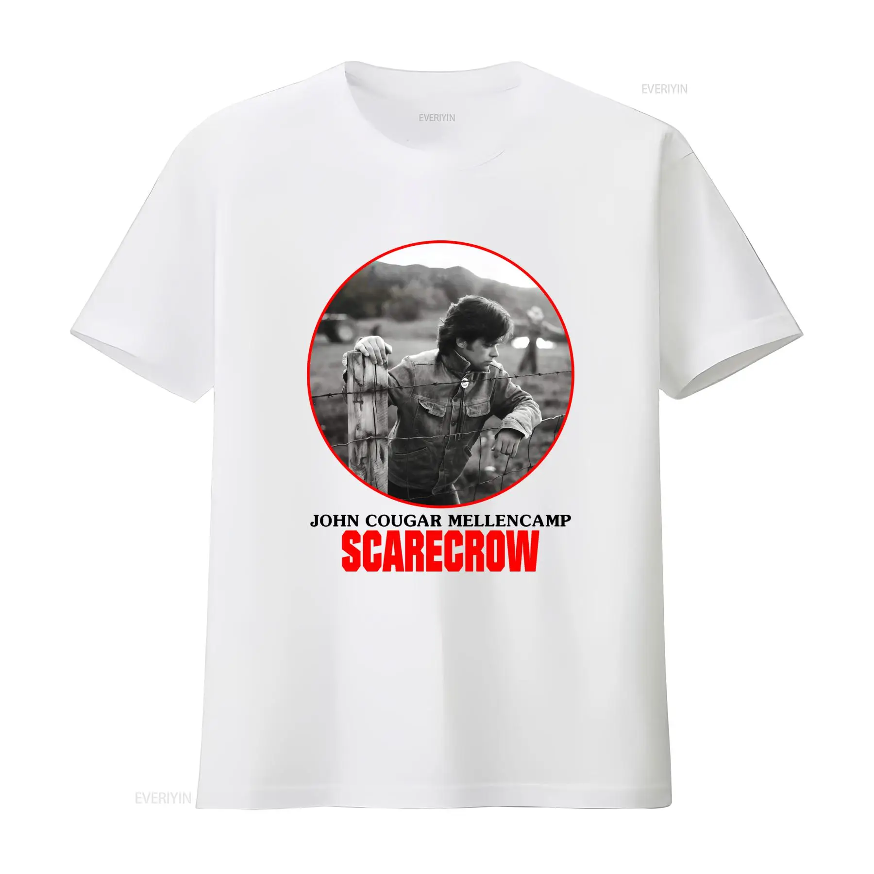 Mens Fashion In The 80S - T-shirt vintage double face John Cougar