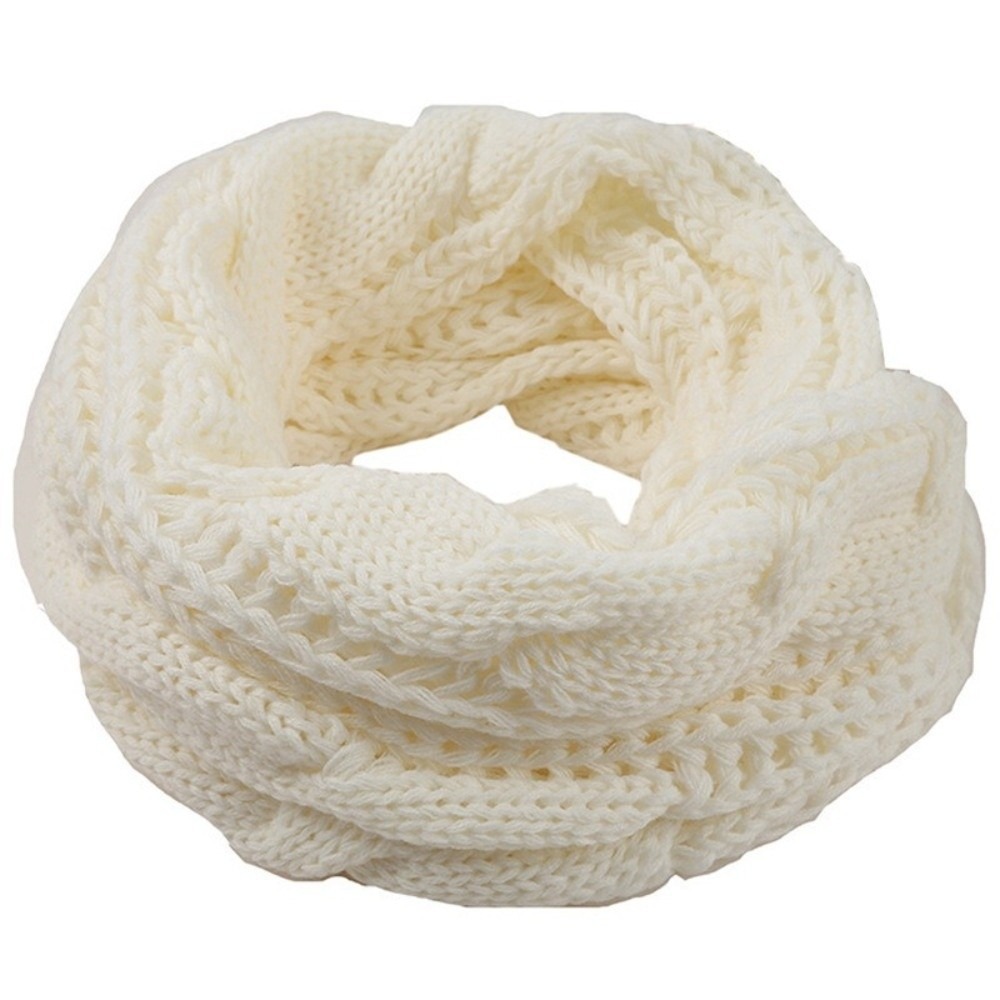 Men Scarf Wool - Écharpe tricotée élégante de couleur unie,