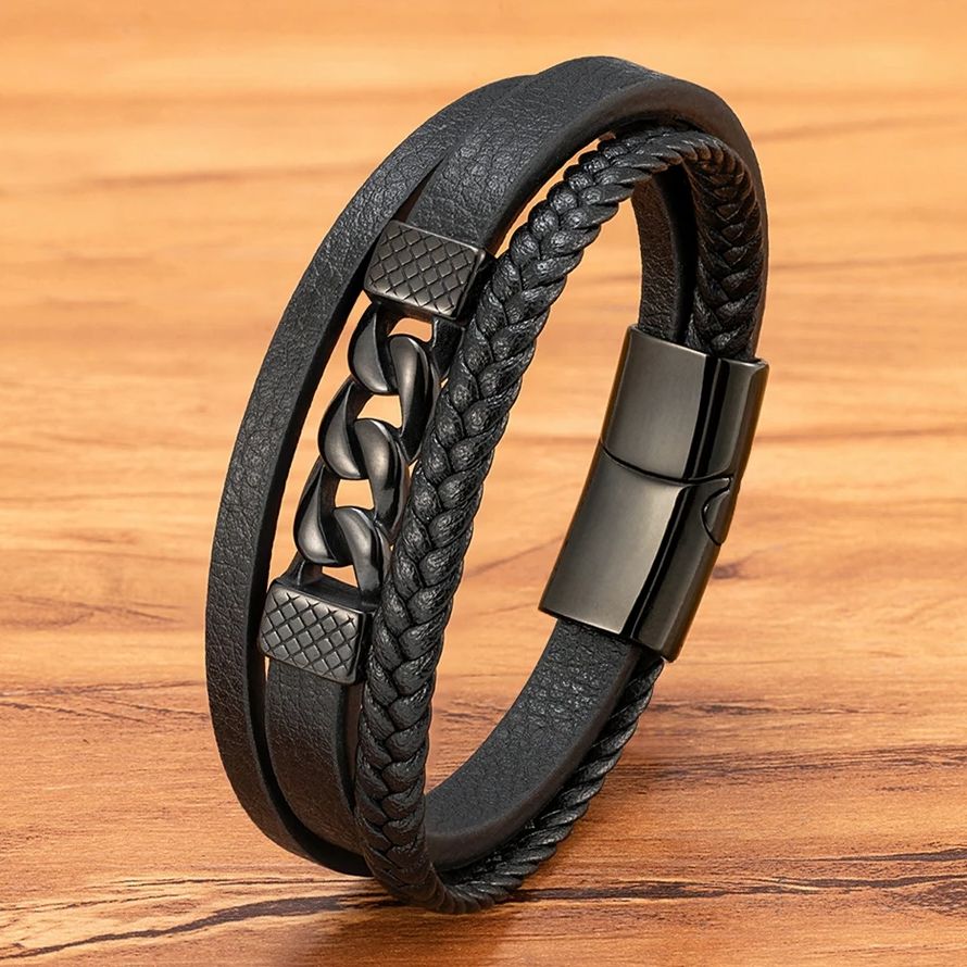 Mens Fashion Combination - XQNI Bracelet en cuir pour hommes