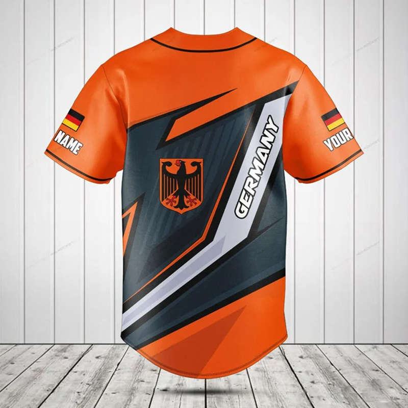 Mens Fashion Baseball Jersey - Chemise à Boutons Personnalisée avec Motif
