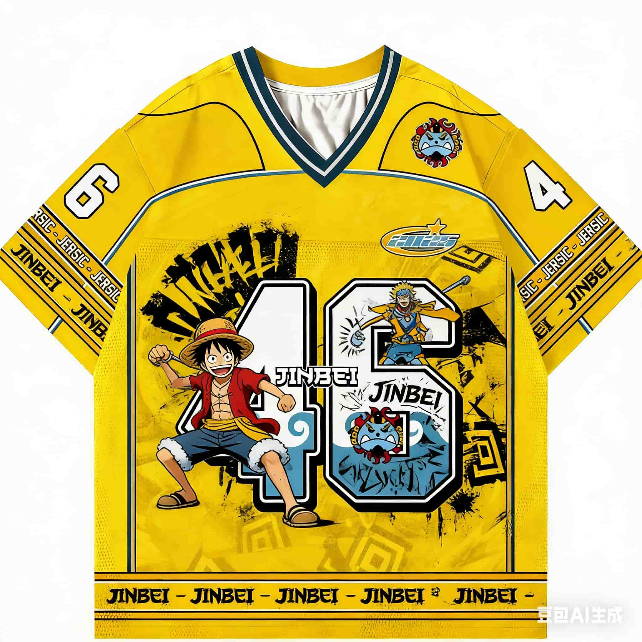 Mens Fashion Baseball Jersey - T-shirt 2026 One Piece Les Pirates