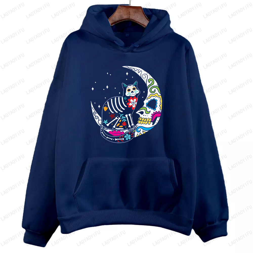 Sweat-shirt squelette chat et  - Men'S Fashion For 70 Year Old avis et prix
