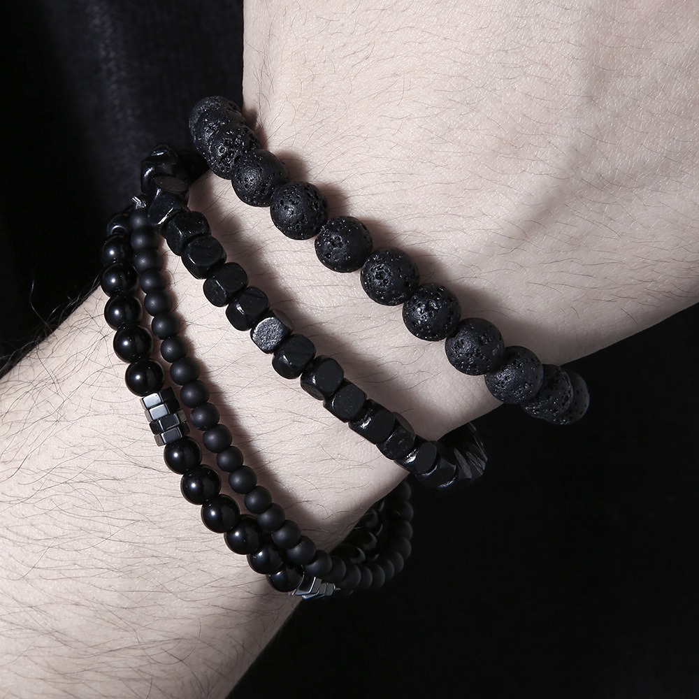 Bracelets en perles de pierre  - Mens Fashion Combination avis et prix