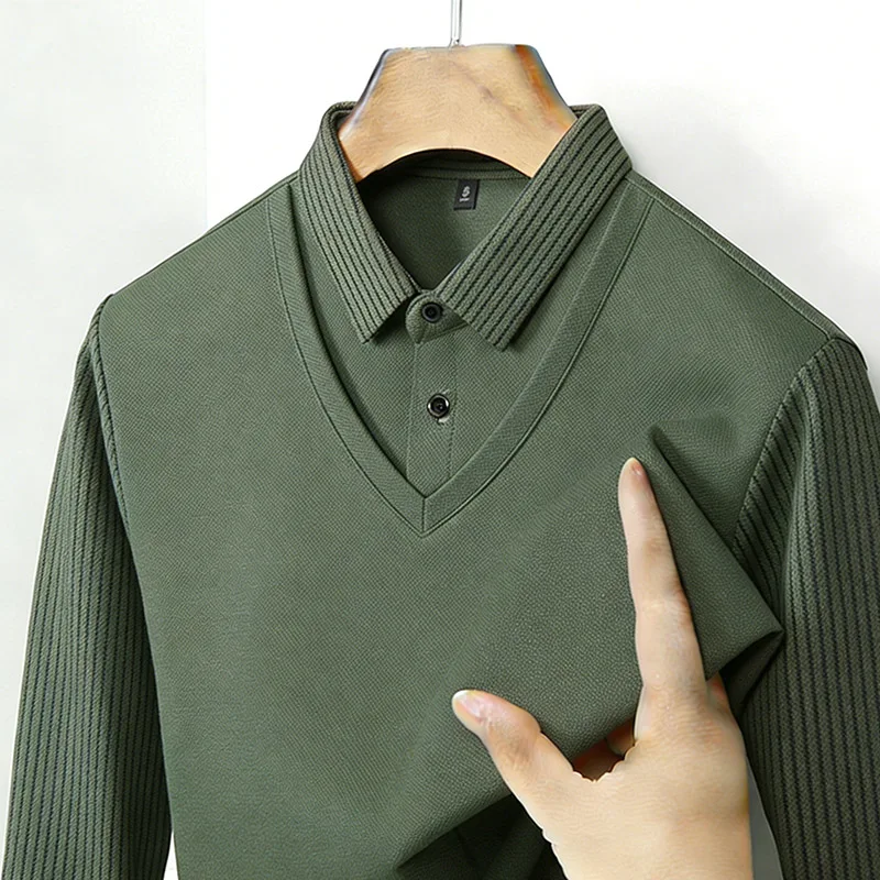 Chemise à col en V à manches l - Mens Fashion Wear avis et prix