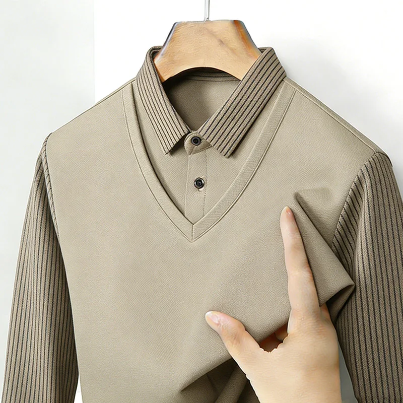 Chemise à col en V à manches l - Mens Fashion Wear avis et prix