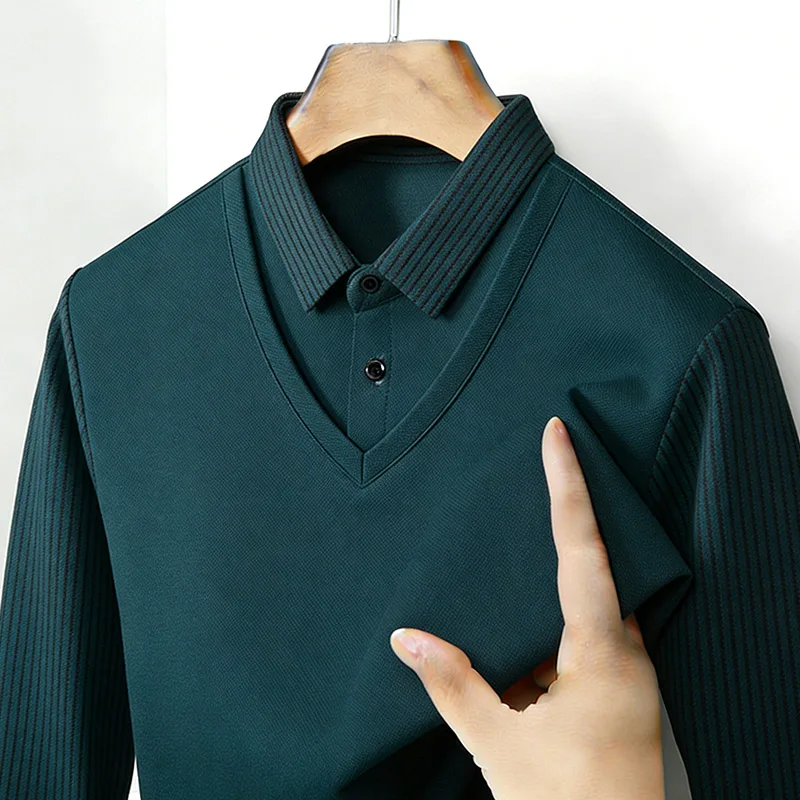 Chemise à col en V à manches l - Mens Fashion Wear avis et prix