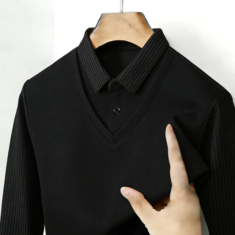 Chemise à col en V à manches l - Mens Fashion Wear avis et prix