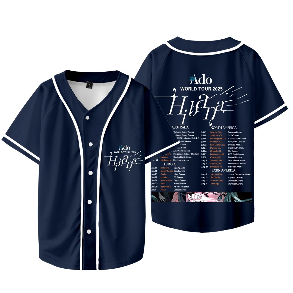 Ado Hibana World Tour Merch –  - Mens Fashion Baseball Jersey avis et prix