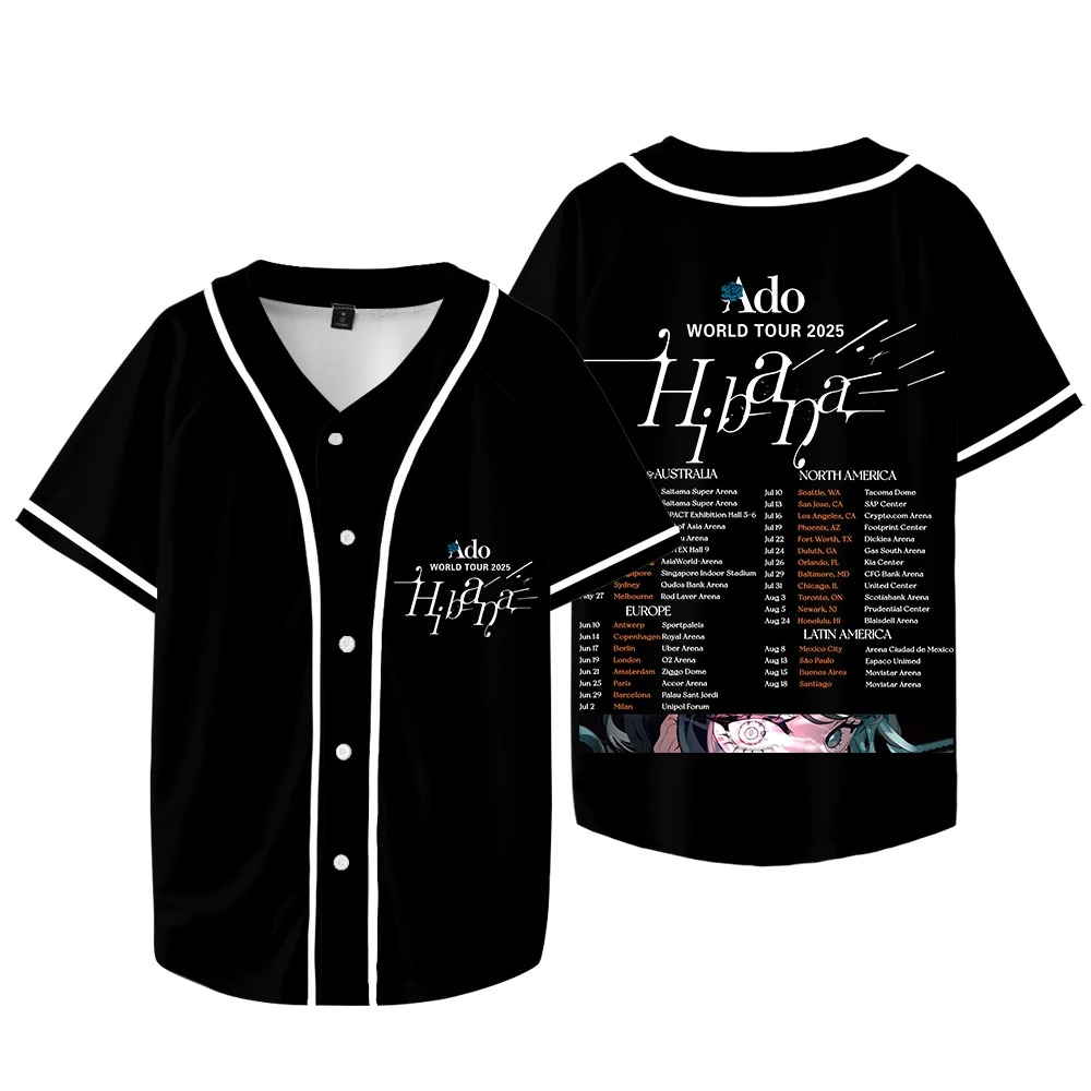 Ado Hibana World Tour Merch –  - Mens Fashion Baseball Jersey avis et prix