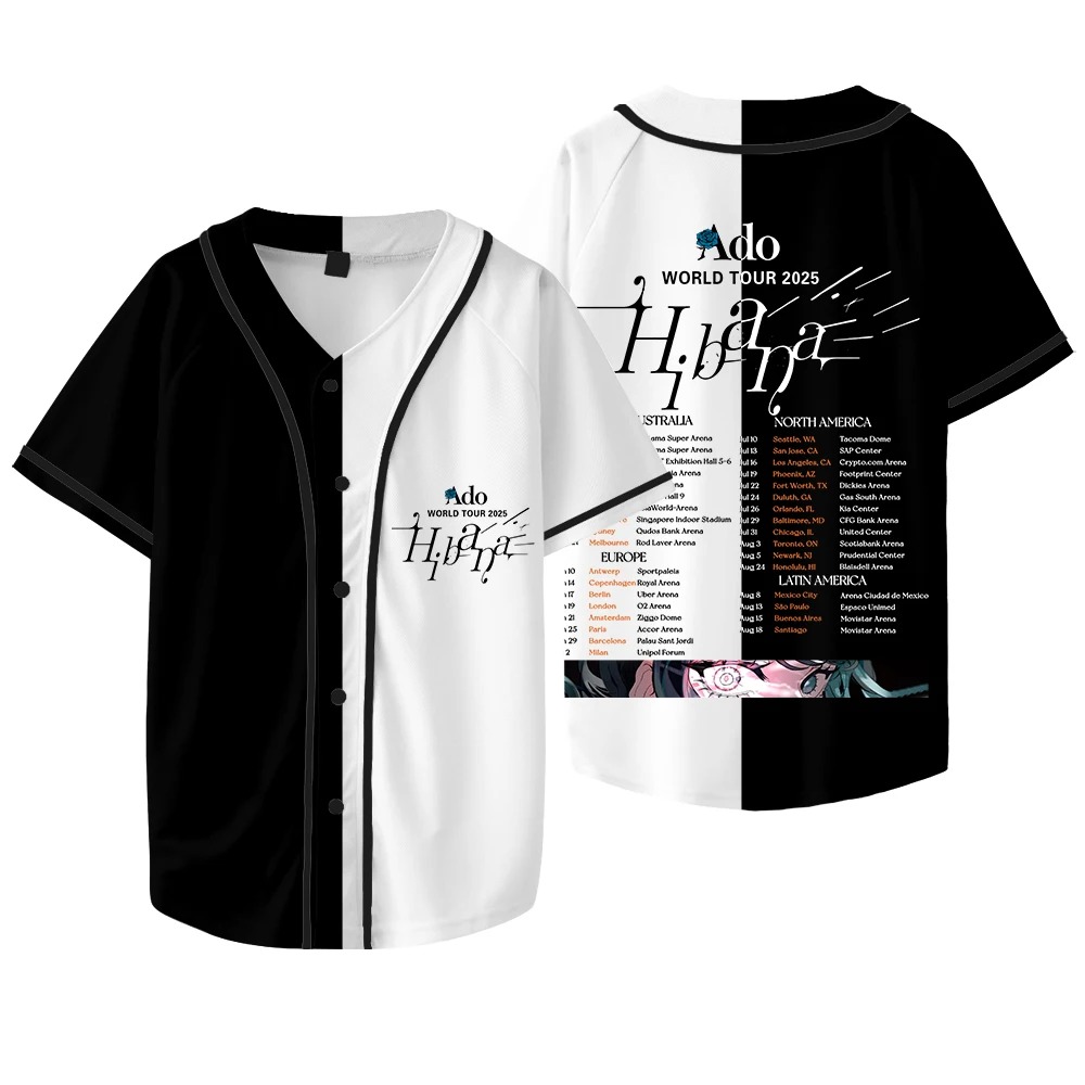 Ado Hibana World Tour Merch –  - Mens Fashion Baseball Jersey avis et prix