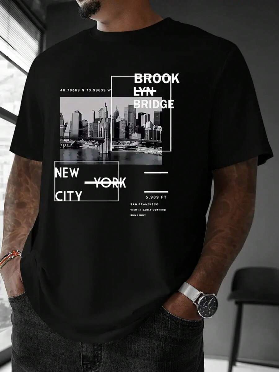 T-shirt imprimé pour homme, co - Mens Fashion Combination avis et prix