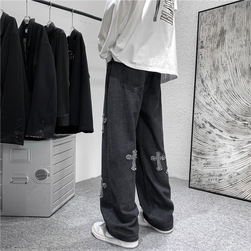 Jean pour homme à imprimé croi - Men'S Fashion For 70 Year Old avis et prix