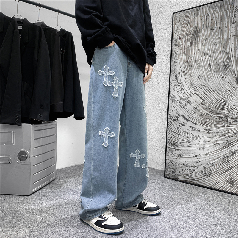 Jean pour homme à imprimé croi - Men'S Fashion For 70 Year Old avis et prix