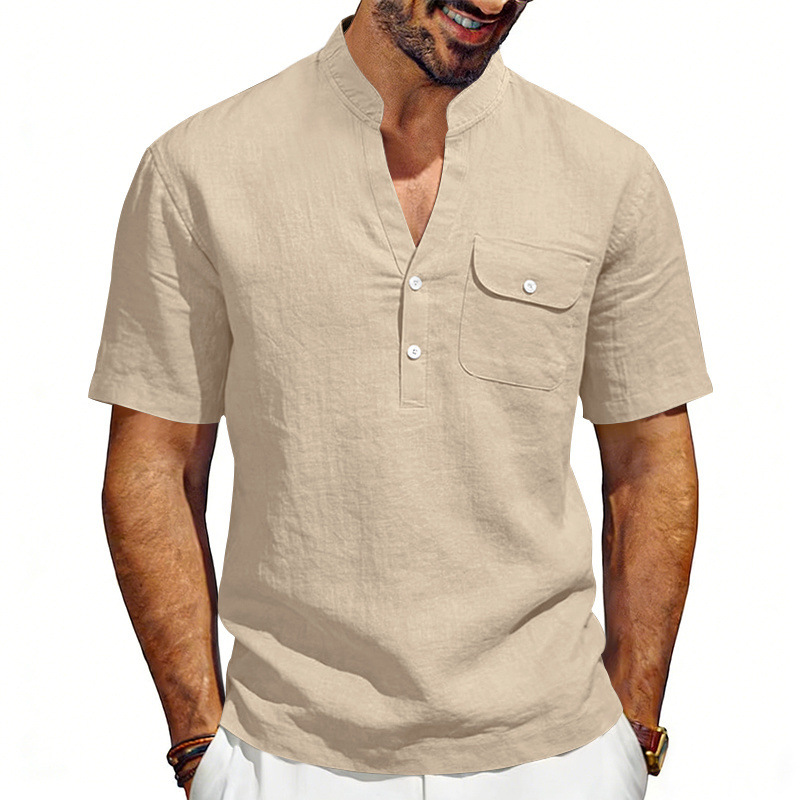 Chemise Henley décontractée d' - Linen Shirt Summer avis et prix