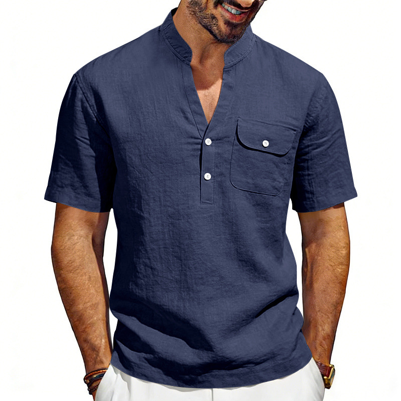 Chemise Henley décontractée d' - Linen Shirt Summer avis et prix
