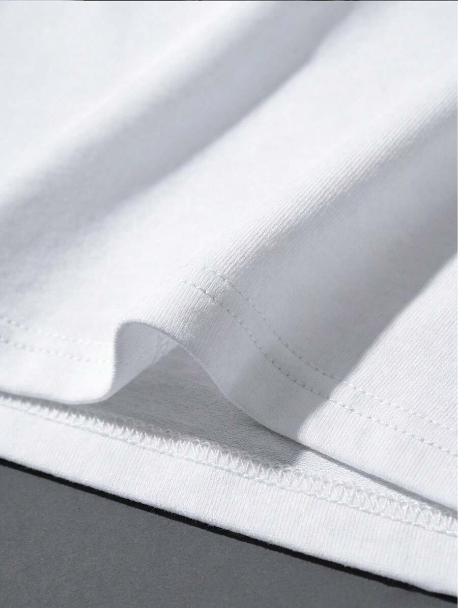 1pc T-shirt blanc pour homme a - York Men'S Fashion avis et prix