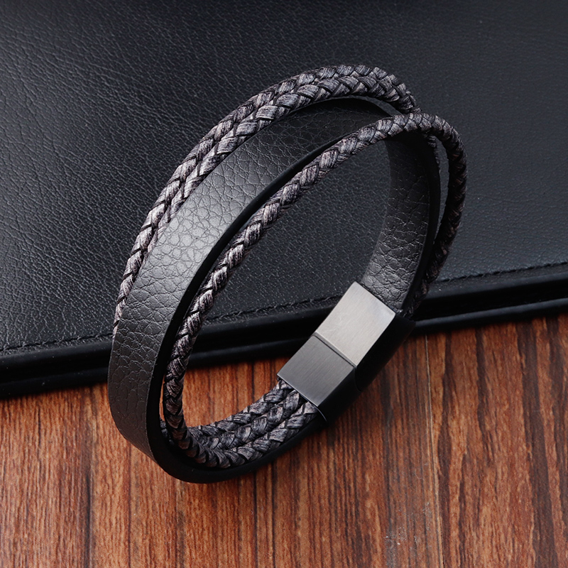 Bracelet en cuir pour hommes,  - Mens Fashion Combination avis et prix