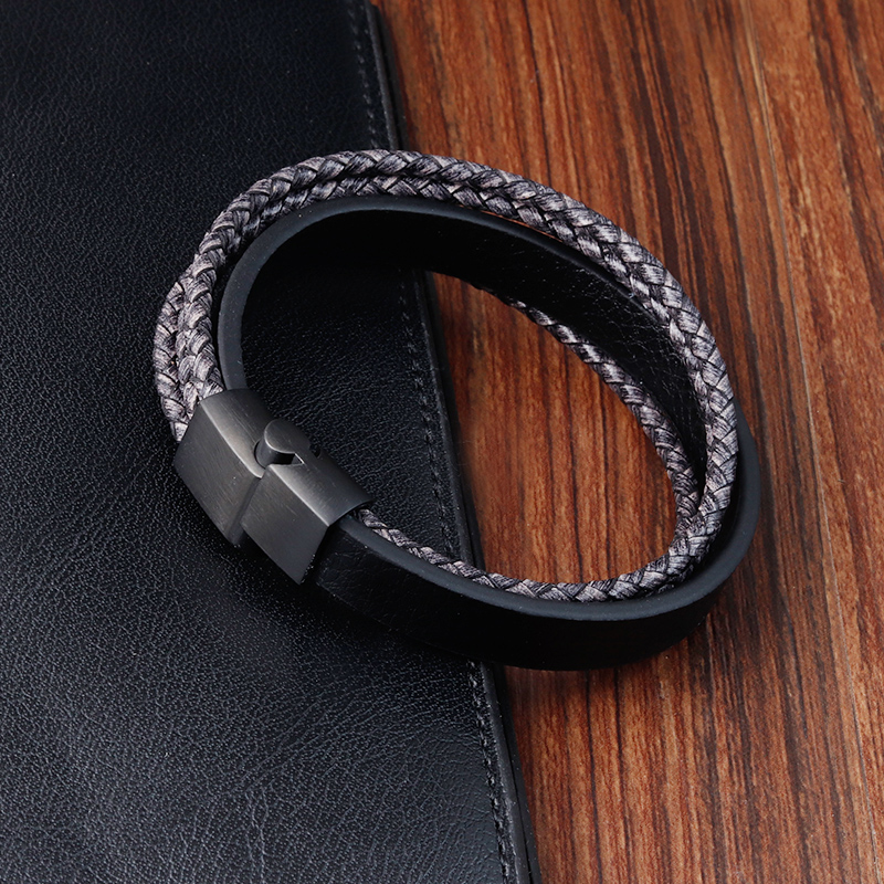 Bracelet en cuir pour hommes,  - Mens Fashion Combination avis et prix