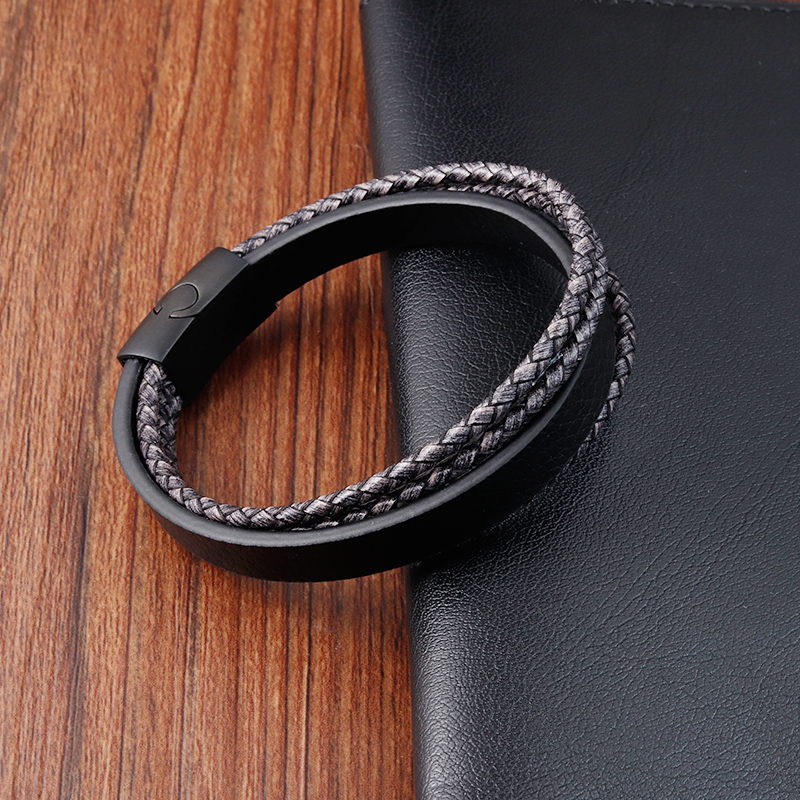 Bracelet en cuir pour hommes,  - Mens Fashion Combination avis et prix