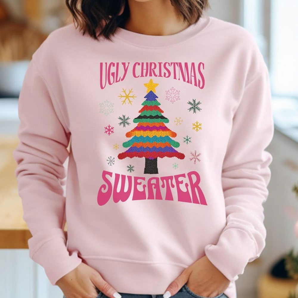 Laid pull de noël arbre sweat  - Men'S Fashion For 70 Year Old avis et prix