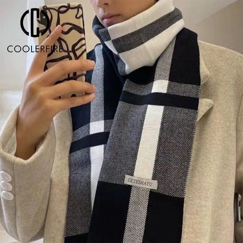 Nouveau hiver hommes écharpe g - Men Scarf Wool avis et prix