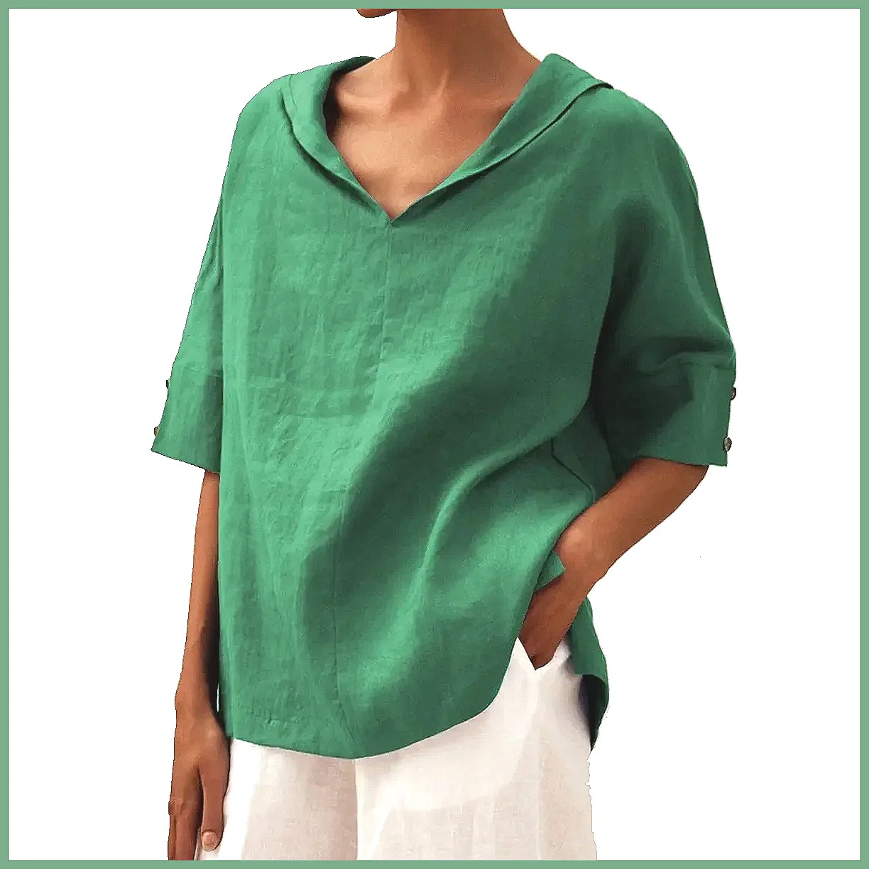 Chemisier ample en coton et li - Linen Shirt Summer avis et prix