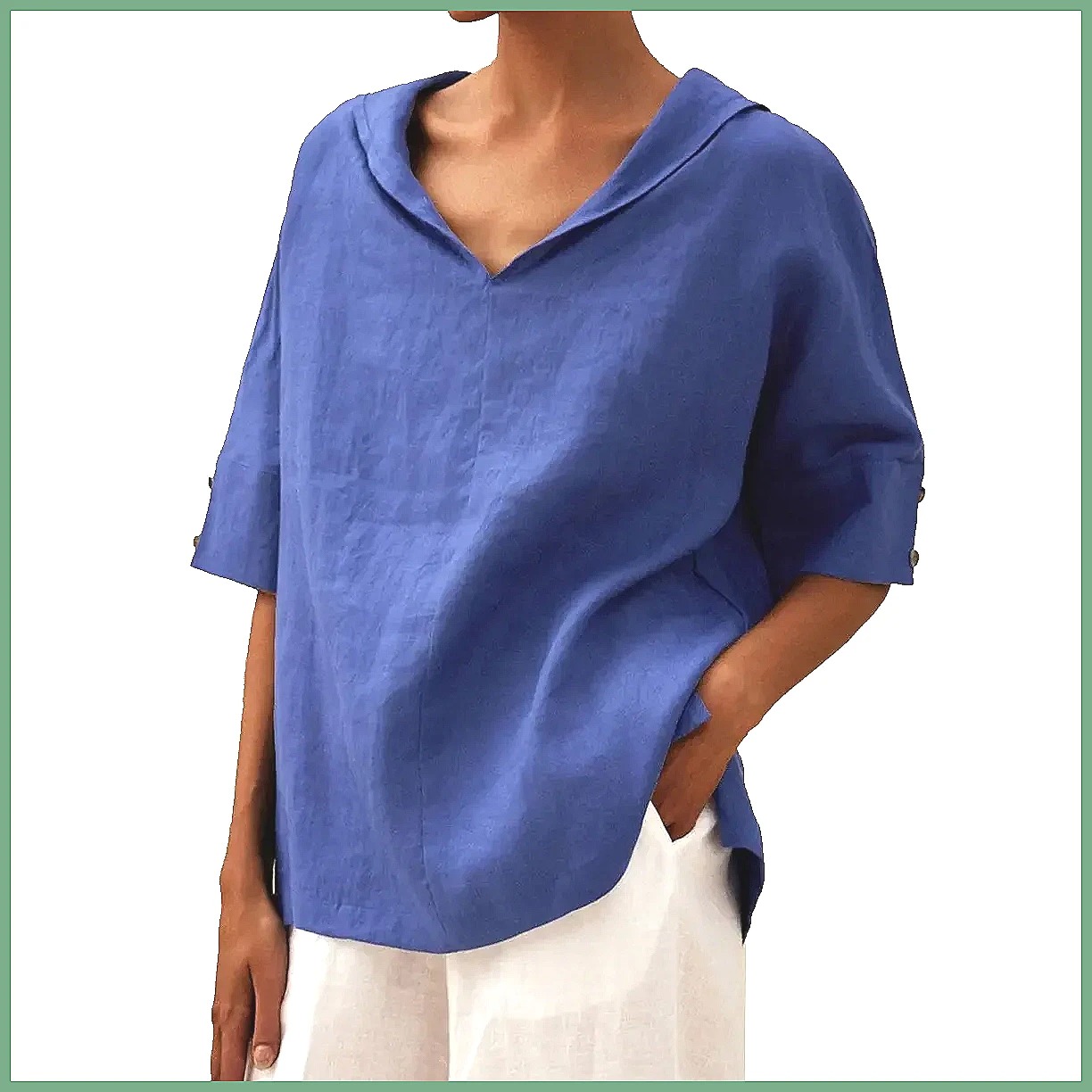 Chemisier ample en coton et li - Linen Shirt Summer avis et prix